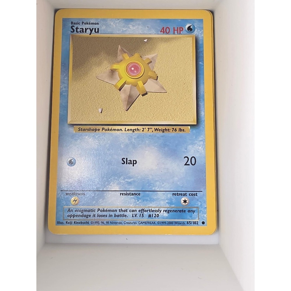 Staryu 65/102 Common Base Set Unlimited Pokemon‎ Near Mint